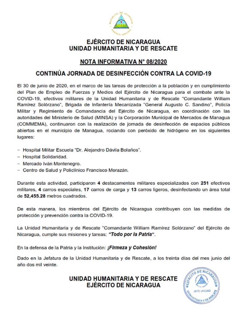 desinfeccion-ejercito-nicaragua